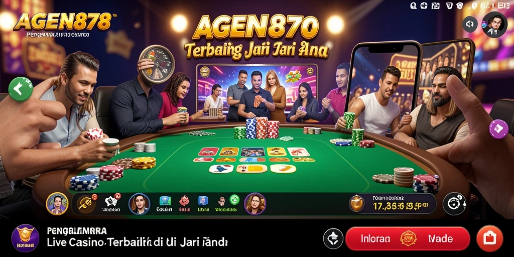 Screenshot AGEN878 menampilkan dealer langsung dan suasana permainan yang mendebarkan.