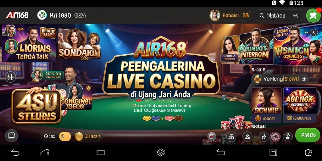 Tampilan gameplay Live Casino yang menarik dan interaktif di AIR168.