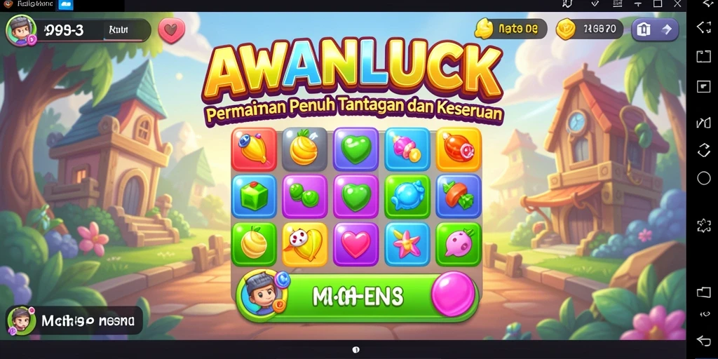 Screenshot AWANLUCK menampilkan gameplay seru dan penuh warna.