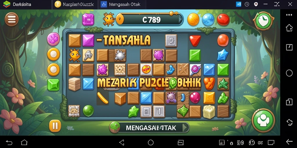 Tampilan gameplay C789 dengan tantangan puzzle yang menarik.
