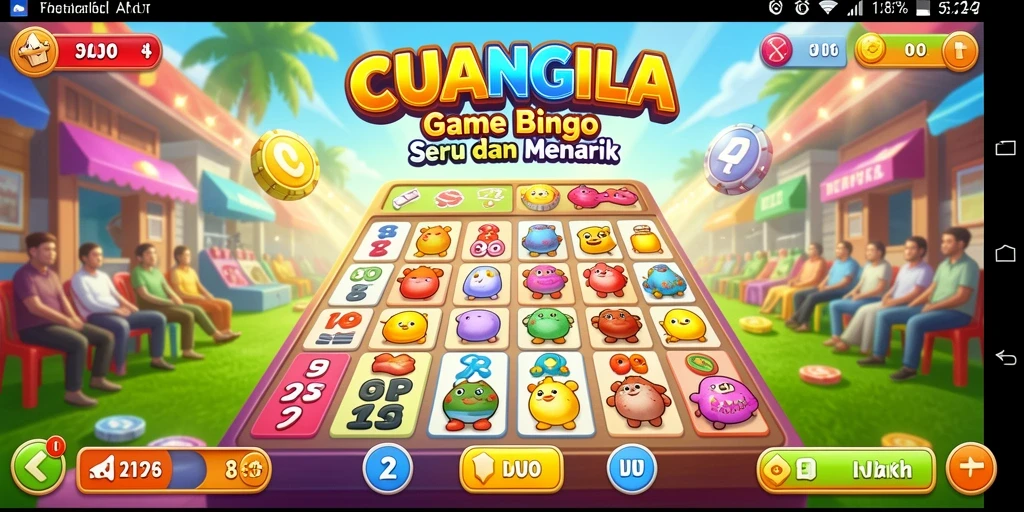 Tampilan gameplay seru di CUANGILA dengan elemen Bingo yang menarik.