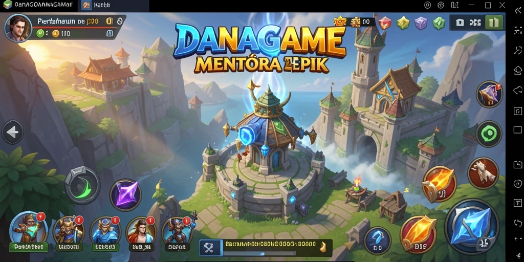 Tampilan gameplay menakjubkan dari DANAGAME dalam genre Tower Defense.