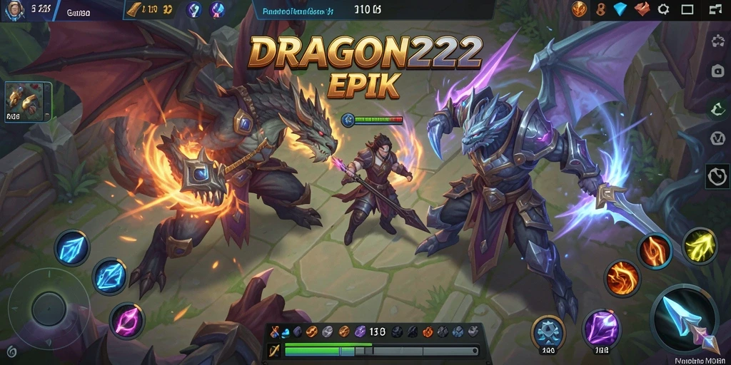 Tangkapan layar gameplay DRAGON222 yang menampilkan aksi seru dalam pertarungan MOBA.