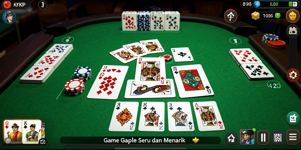 Tampilan gameplay Gaple yang seru dan menarik dari KKRP.