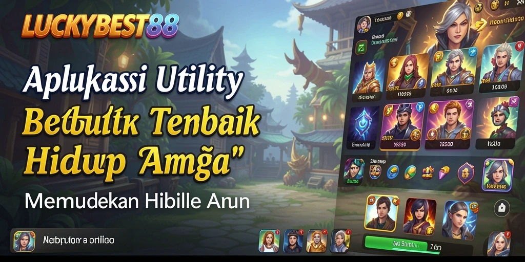 Tampilan utama LUCKYBEST88 dengan berbagai fitur Utility.