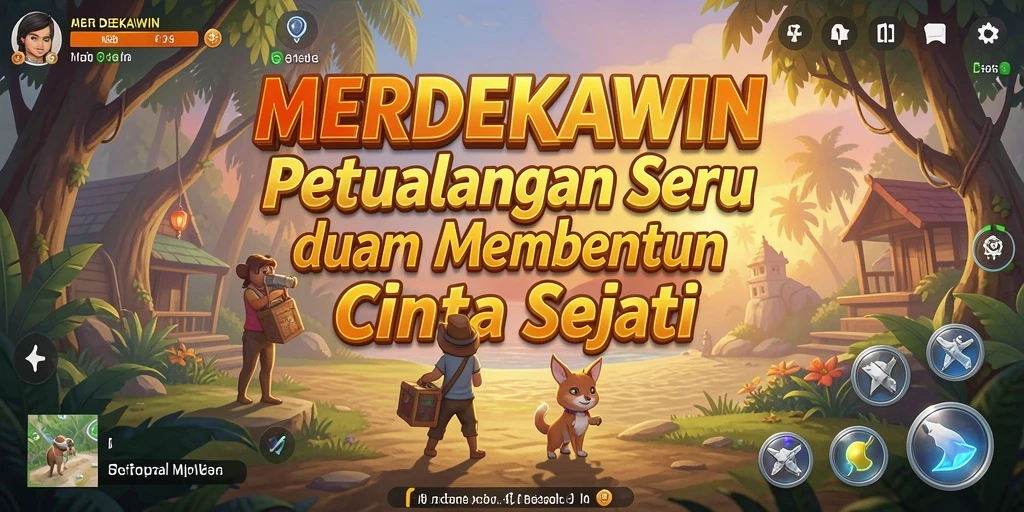 Tampilan gameplay seru dalam MERDEKAWIN dengan karakter menakjubkan.