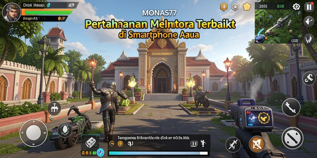 Tampilan screenshot MONAS77 yang menunjukkan aksi seru dalam Tower Defense.