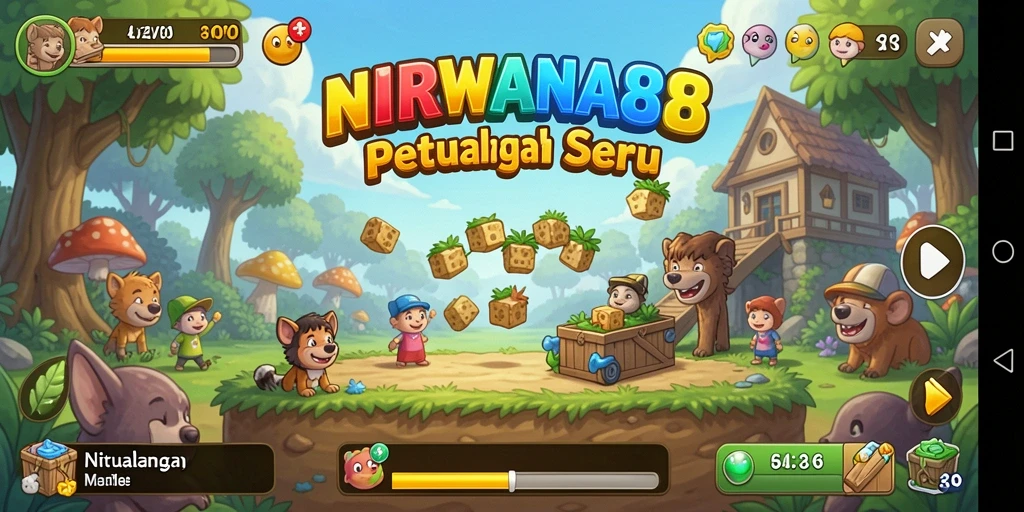 Screenshot gameplay NIRWANA88 dengan potongan puzzle yang indah.