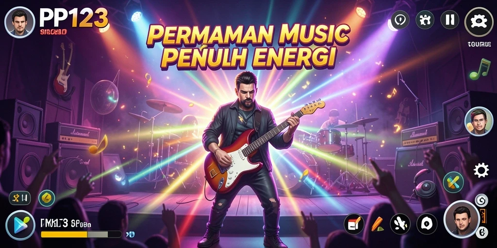 Tampilan gameplay PP123 yang seru dan interaktif saat bermain musik.