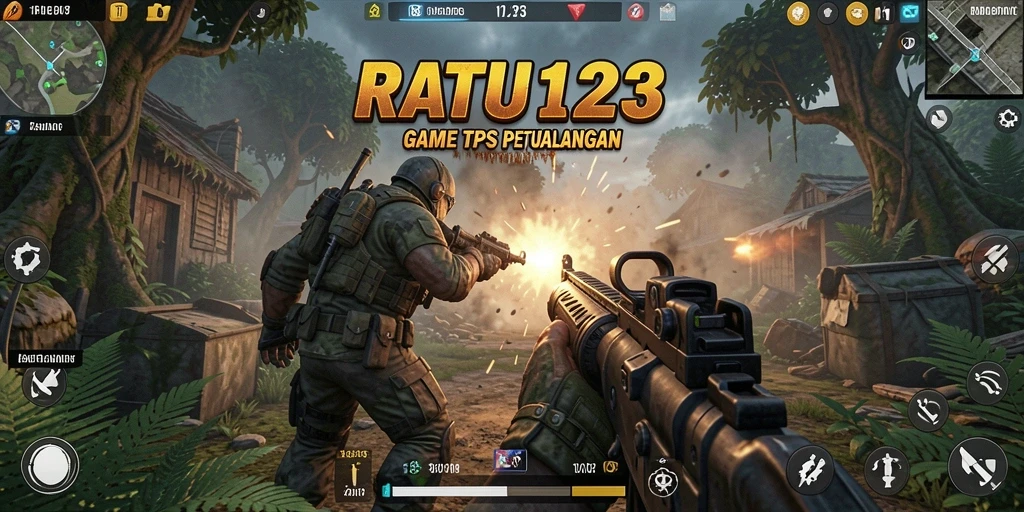 Gameplay seru dalam RATU123 dengan aksi TPS mendebarkan.