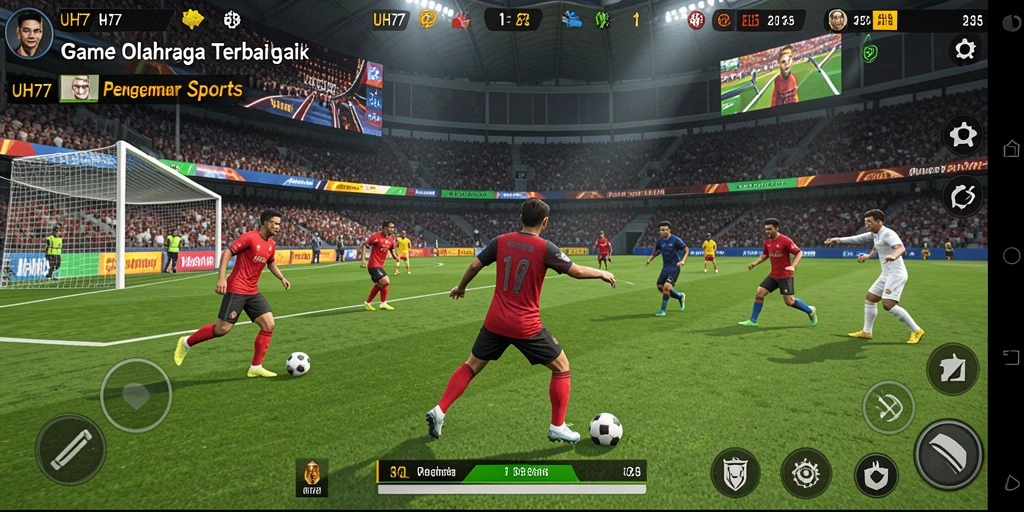 Tampilan gameplay UH77 yang seru dalam kompetisi olahraga.